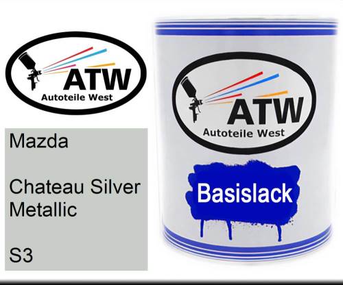 Mazda, Chateau Silver Metallic, S3: 1L Lackdose, von ATW Autoteile West.